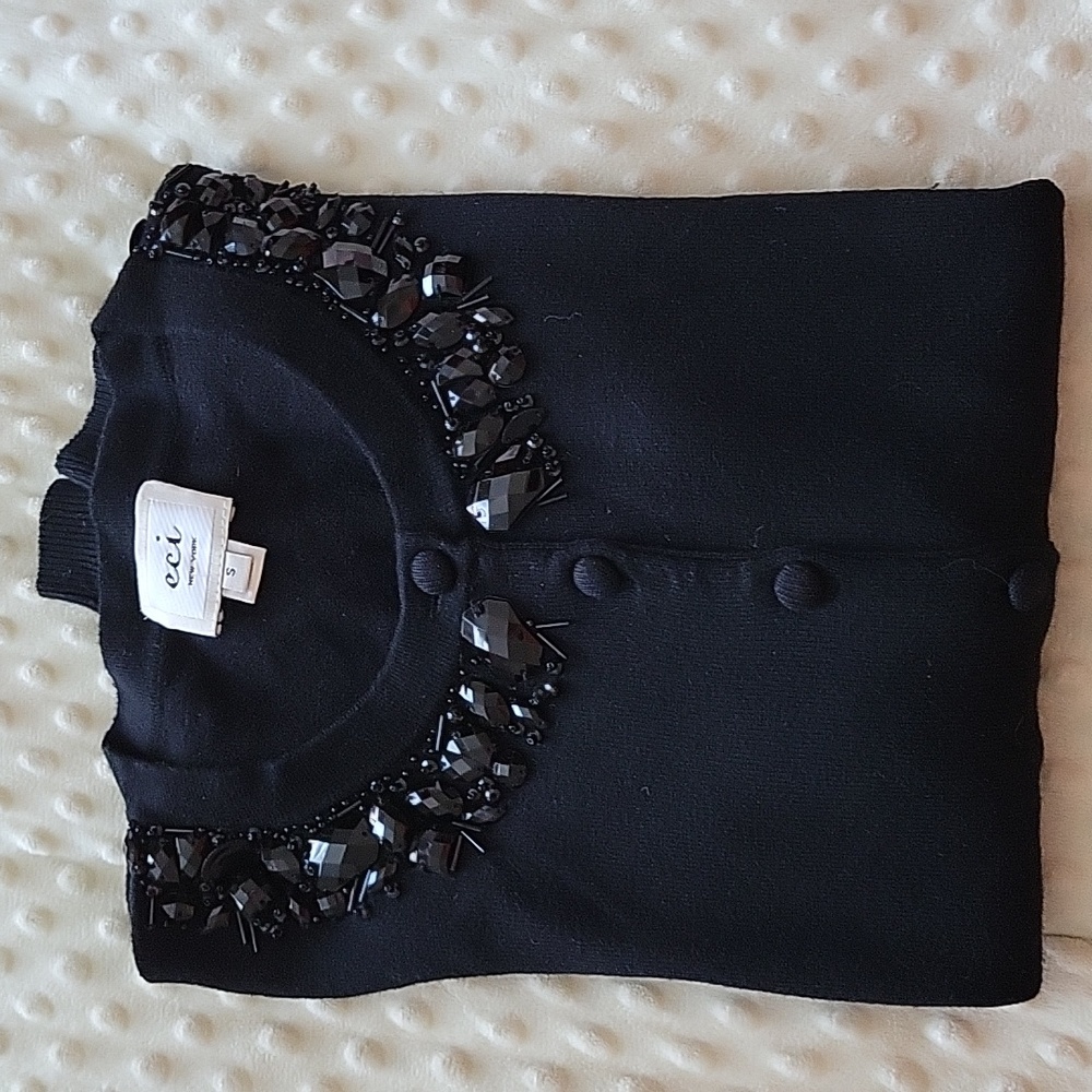 Black button up sweater Sz S
